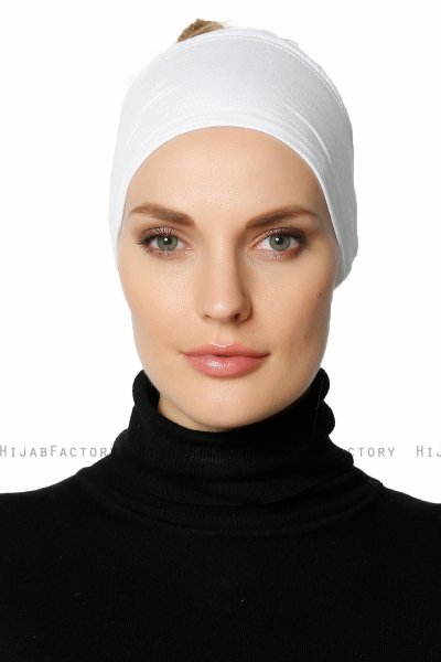 Cemre - White Bandana Underscarf