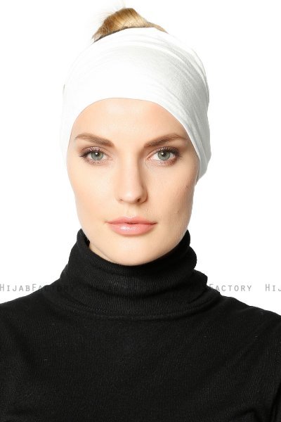 Cemre - Creme Bandana Underscarf