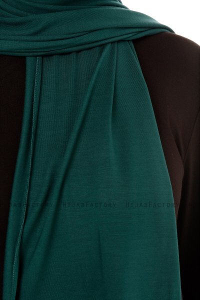 Melek - Dark Green Premium Jersey Hijab - Ecardin
