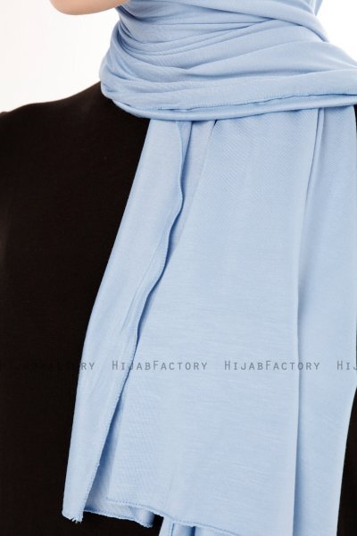 Melek - Light Blue Premium Jersey Hijab - Ecardin