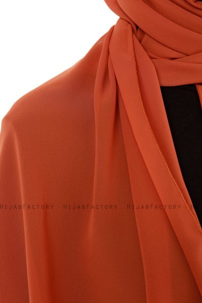 Derya - Brick Red Practical Chiffon Hijab