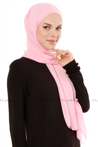 Derya - Pink Practical Chiffon Hijab