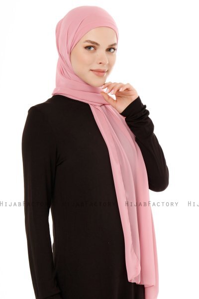 Derya - Dark Pink Practical Chiffon Hijab