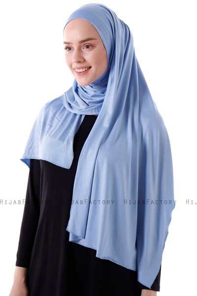 Hanfendy - Light Blue Practical One Piece Hijab