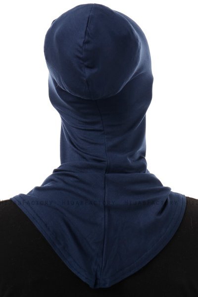 Damla - Navy Blue Ninja Hijab Mask Underscarf
