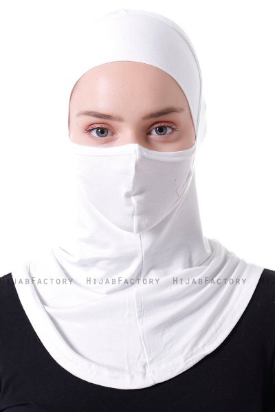Damla - Creme Ninja Hijab Mask Underscarf