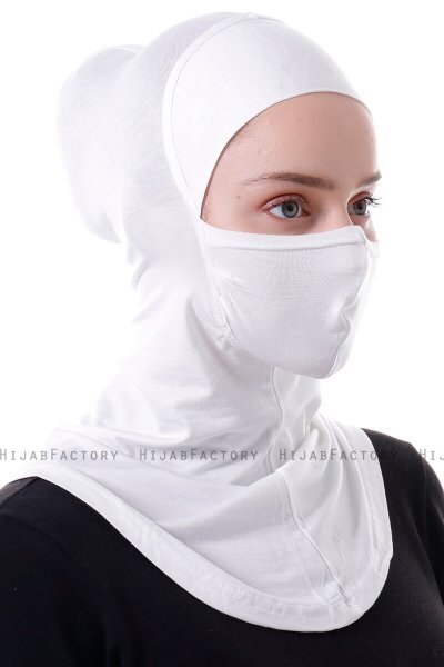 Damla - Creme Ninja Hijab Mask Underscarf
