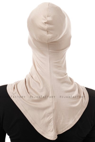 Damla - Light Taupe Ninja Hijab Mask Underscarf
