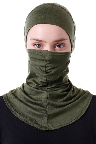 Damla - Khaki Ninja Hijab Mask Underscarf