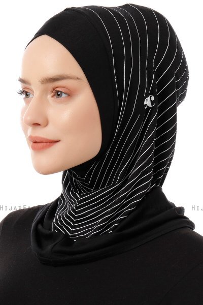Babe Cross - Black & White One-Piece Al Amira Hijab