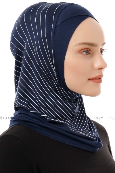 Babe Cross - Navy Blue One-Piece Al Amira Hijab
