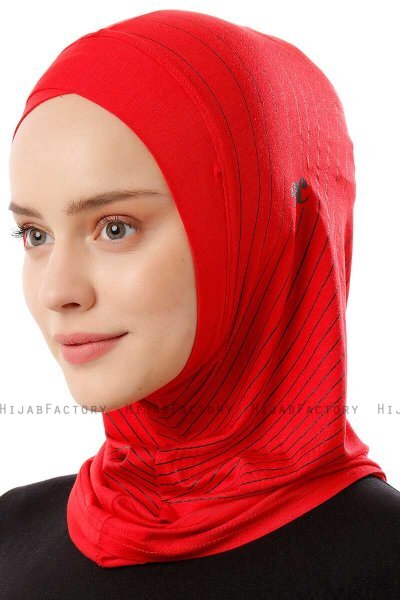 Babe Cross - Red One-Piece Al Amira Hijab