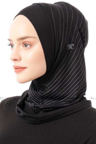 Babe Plain - Black & Light Grey One-Piece Al Amira Hijab