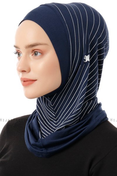 Babe Plain - Navy Blue One-Piece Al Amira Hijab
