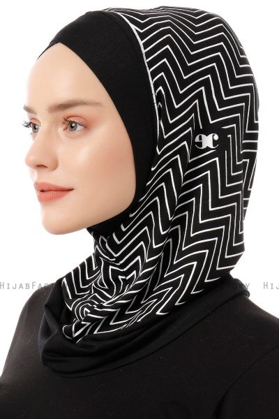 Silva Cross - Black & White One-Piece Al Amira Hijab