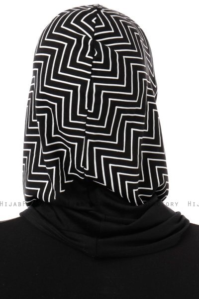 Silva Cross - Black & White One-Piece Al Amira Hijab