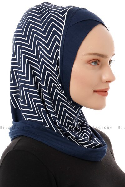 Silva Cross - Navy Blue One-Piece Al Amira Hijab