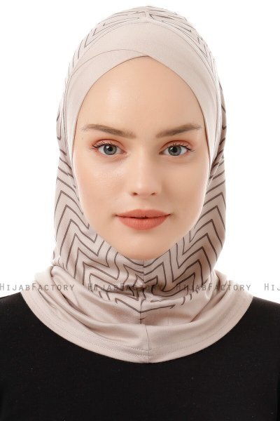 Silva Cross - Light Taupe One-Piece Al Amira Hijab