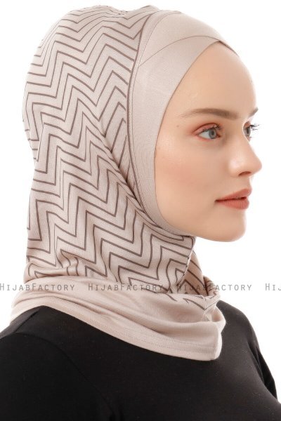 Silva Cross - Light Taupe One-Piece Al Amira Hijab