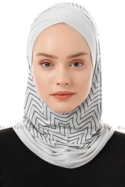 Silva Cross - Light Grey One-Piece Al Amira Hijab
