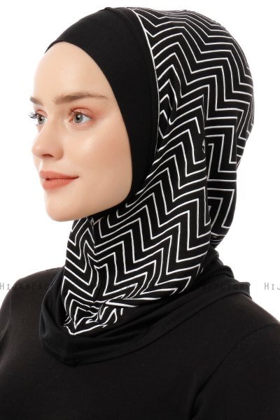 Silva Plain - Black & White One-Piece Al Amira Hijab