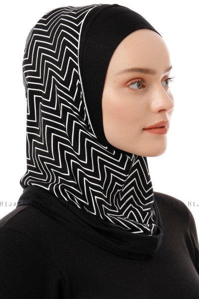 Silva Plain - Black & White One-Piece Al Amira Hijab