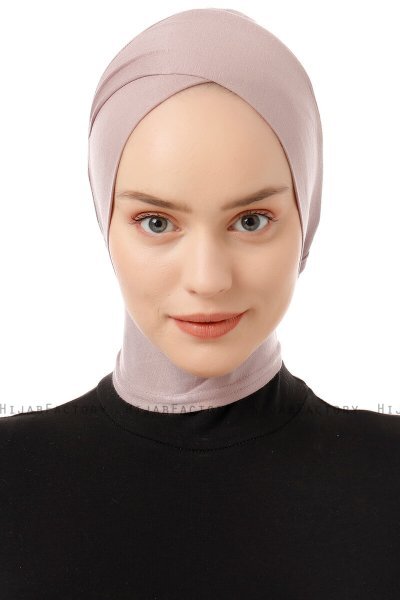 Elnara - Stone Grey Cross Hijab Underscarf