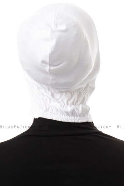 Elnara - White Plain Hijab Underscarf