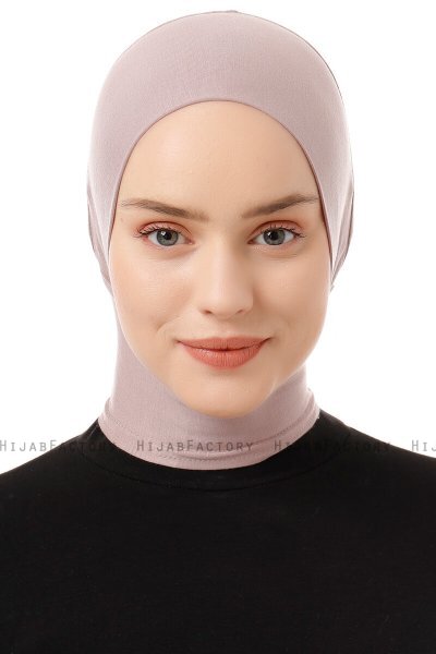 Elnara - Stone Grey Plain Hijab Underscarf