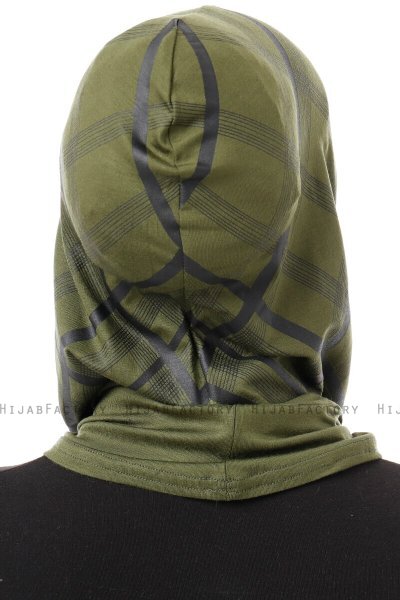 Ekose Plain - Khaki One-Piece Al Amira Hijab
