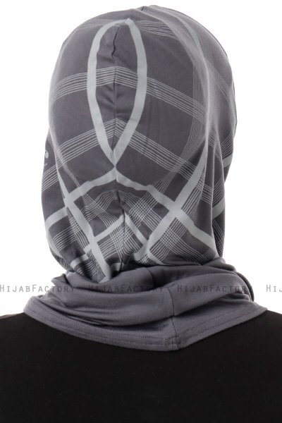 Ekose Plain - Dark Grey One-Piece Al Amira Hijab