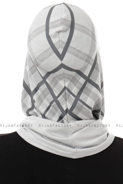 Ekose Cross - Light Grey One-Piece Al Amira Hijab