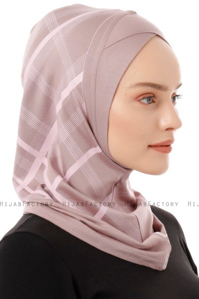 Ekose Cross - Stone Grey One-Piece Al Amira Hijab