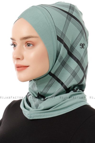 Ekose Cross - Green One-Piece Al Amira Hijab