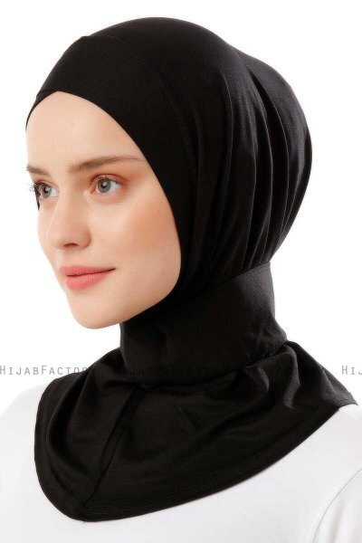 Ceren - Black Practical Viskos Hijab