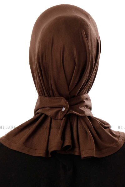 Ceren - Dark Brown Practical Viskos Hijab