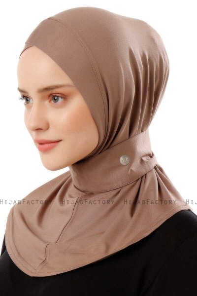 Ceren - Dark Taupe Practical Viskos Hijab