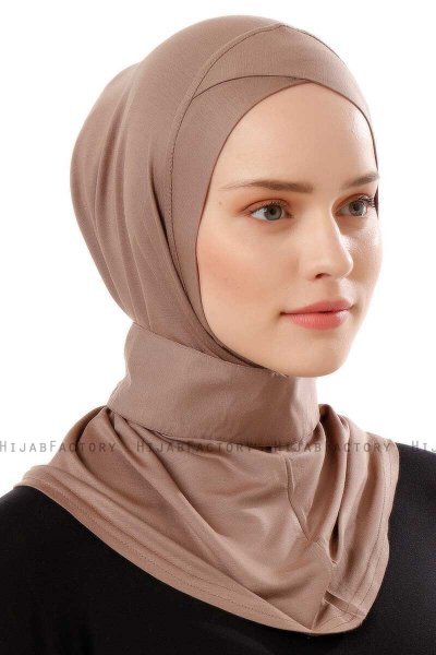 Ceren - Dark Taupe Practical Viskos Hijab