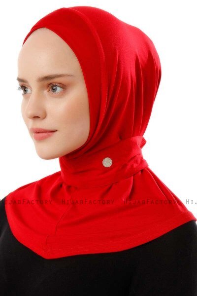 Ceren - Red Practical Viskos Hijab
