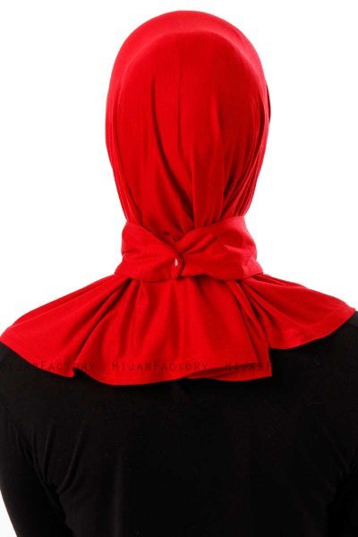 Ceren - Red Practical Viskos Hijab