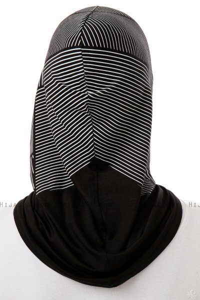 Wind Plain - Black & White One-Piece Al Amira Hijab