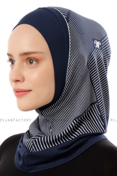 Wind Plain - Navy Blue One-Piece Al Amira Hijab