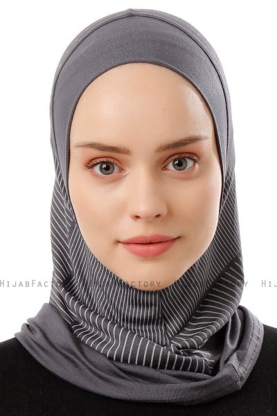 Wind Plain - Dark Grey One-Piece Al Amira Hijab