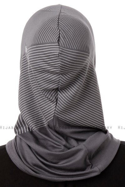Wind Plain - Dark Grey One-Piece Al Amira Hijab