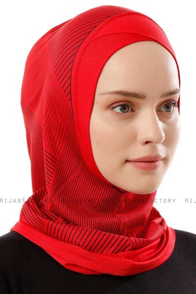 Wind Cross - Red One-Piece Al Amira Hijab
