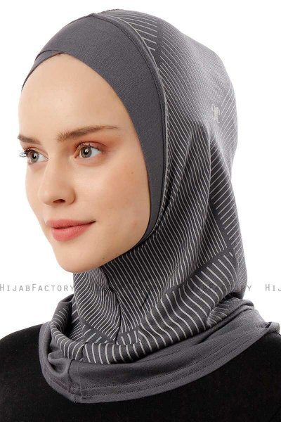 Wind Cross - Dark Grey One-Piece Al Amira Hijab