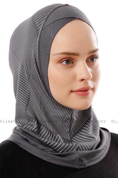 Wind Cross - Dark Grey One-Piece Al Amira Hijab