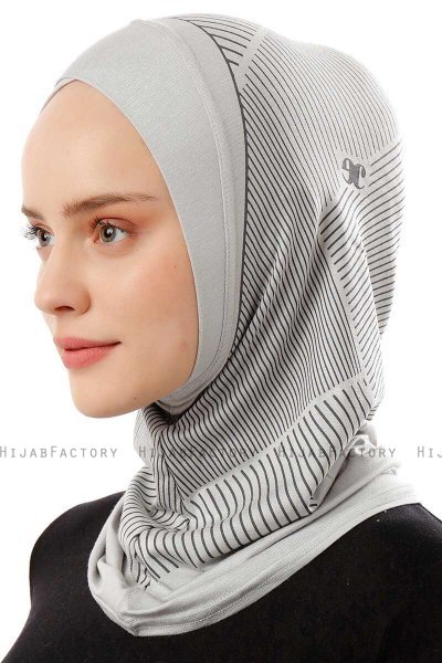 Wind Cross - Light Grey One-Piece Al Amira Hijab