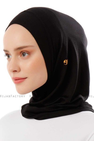 Logo Plain - Black & Gold One-Piece Al Amira Hijab
