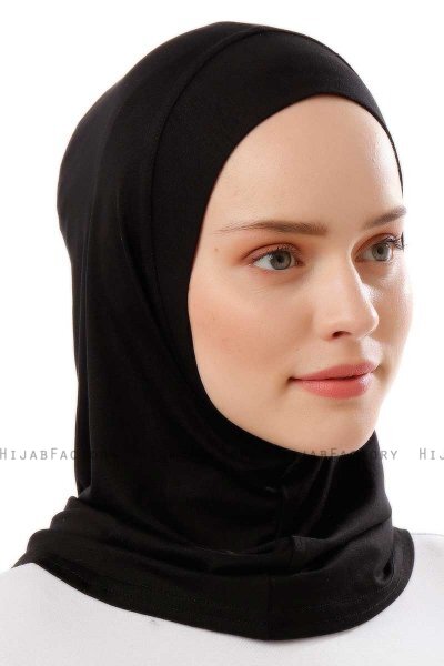 Logo Plain - Black & Light Grey One-Piece Al Amira Hijab